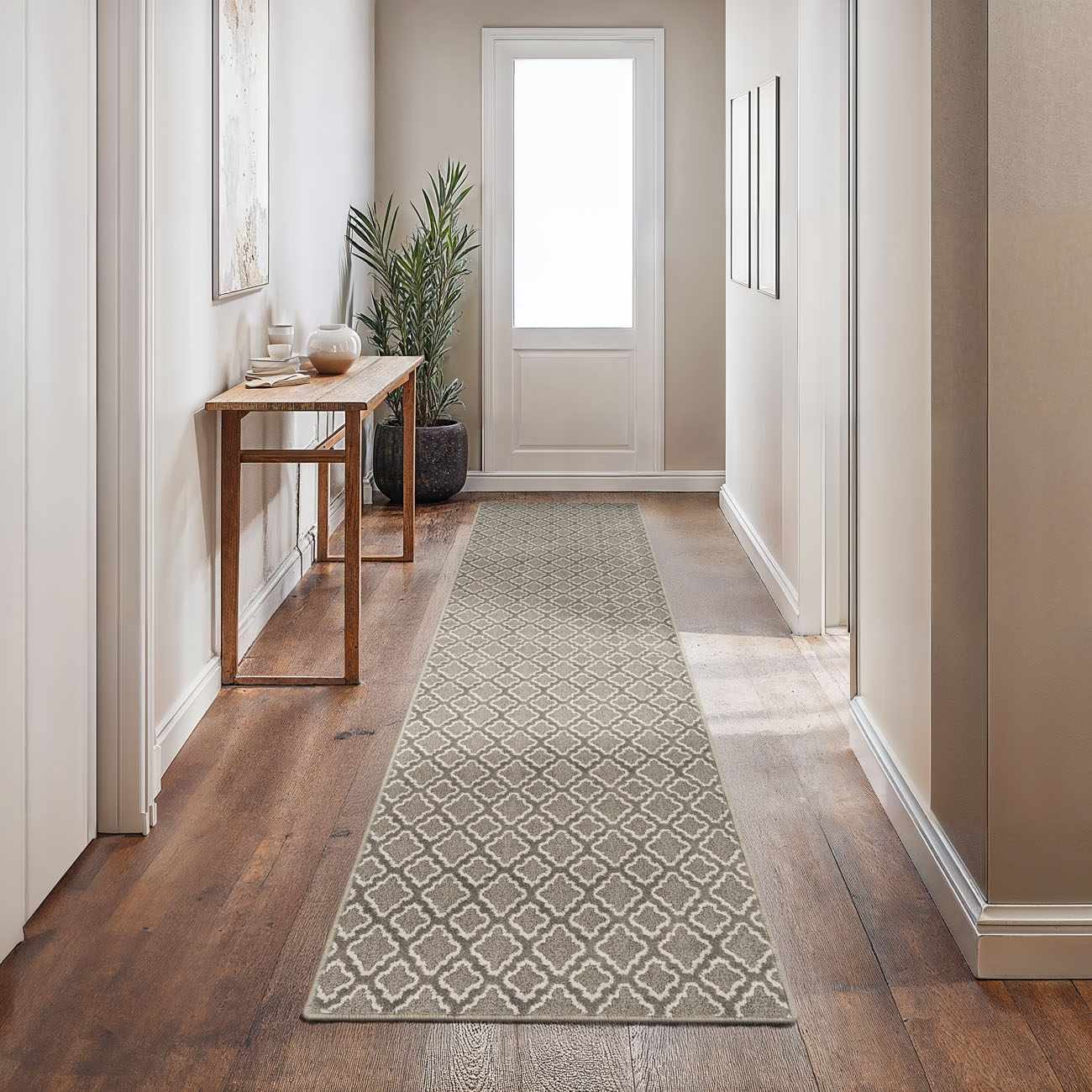 Custom Size Neil Dark Green Runner Rug