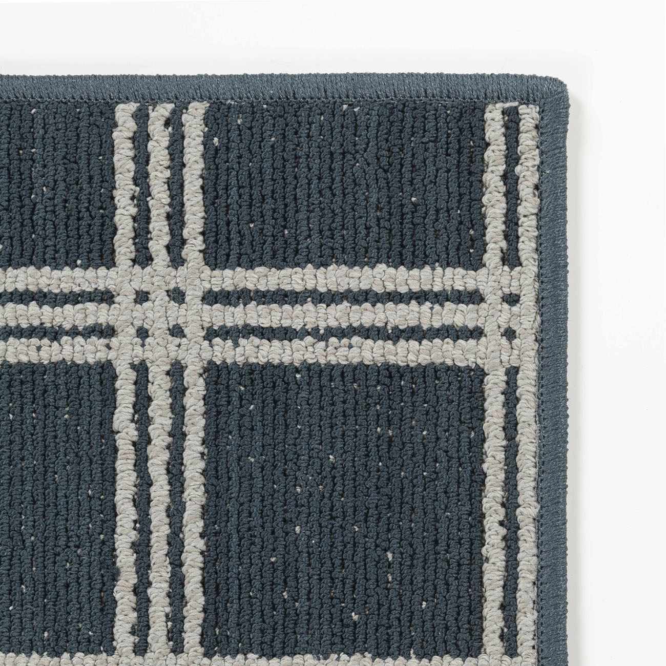Custom Size Oretha Navy Checkered Runner Rug