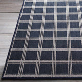 Custom Size Oretha Navy Checkered Runner Rug