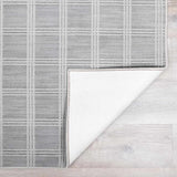 Custom Size Oretha Light Gray Checkered Runner Rug