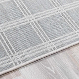 Custom Size Oretha Light Gray Checkered Runner Rug