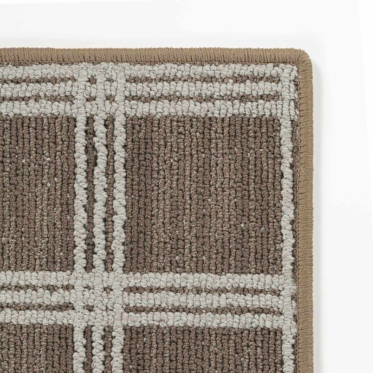 Custom Size Oretha Brown Checkered Runner Rug