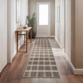 Custom Size Oretha Brown Checkered Runner Rug