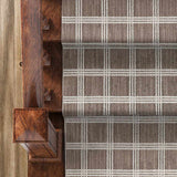 Custom Size Oretha Brown Checkered Runner Rug