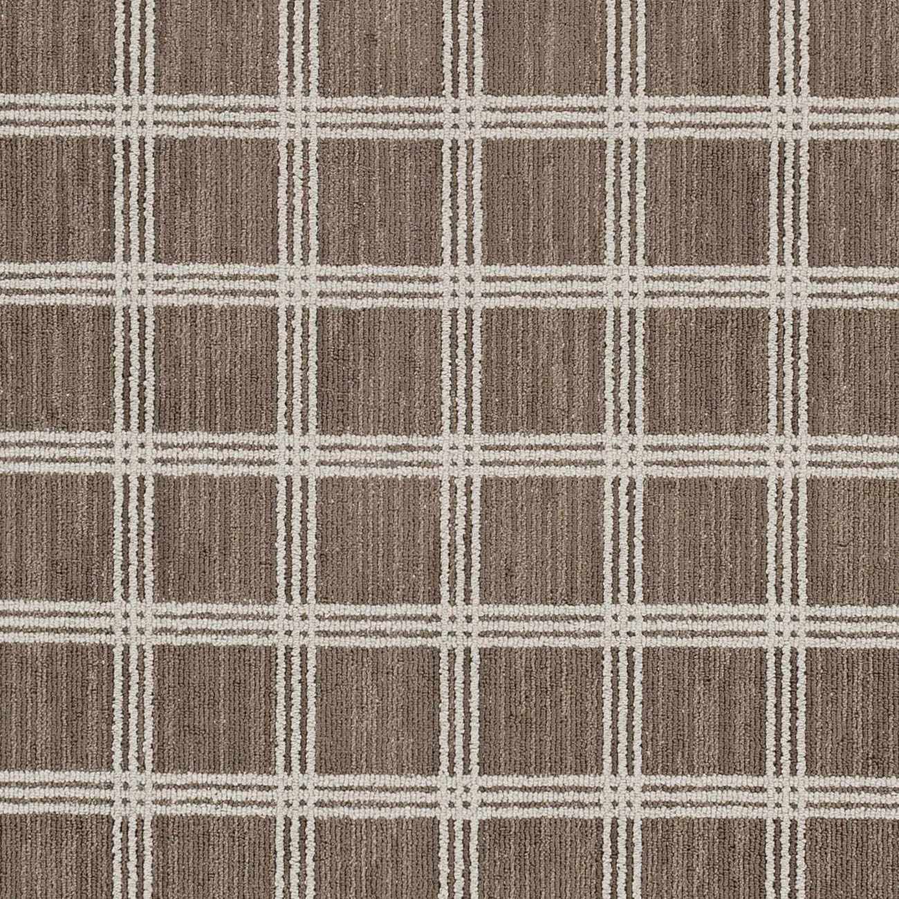 Custom Size Oretha Brown Checkered Runner Rug