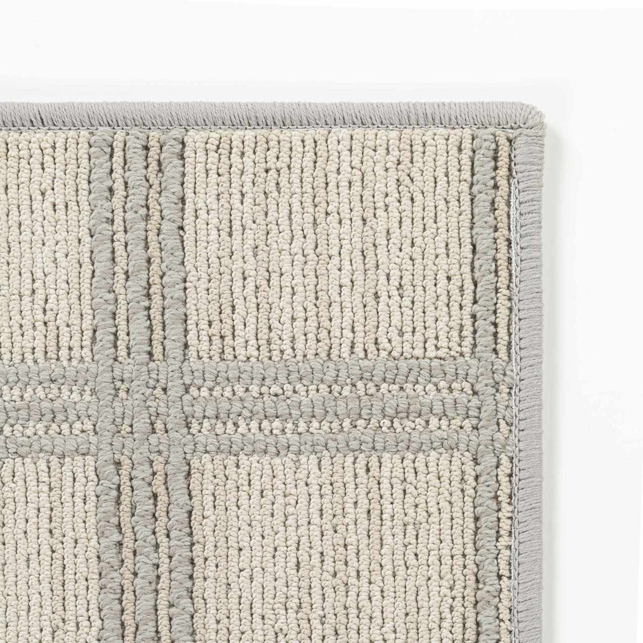 Custom Size Oretha Off White Checkered Runner Rug
