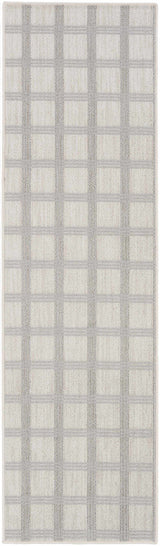 Custom Size Oretha Off White Checkered Runner Rug