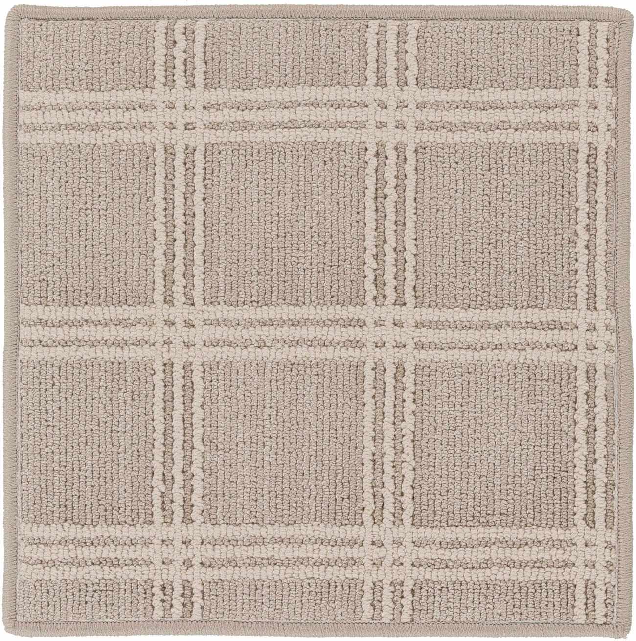 Custom Size Oretha Dark Beige Checkered Runner Rug