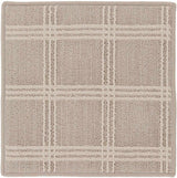 Custom Size Oretha Dark Beige Checkered Runner Rug