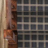 Custom Size Oretha Charcoal Checkered Runner Rug