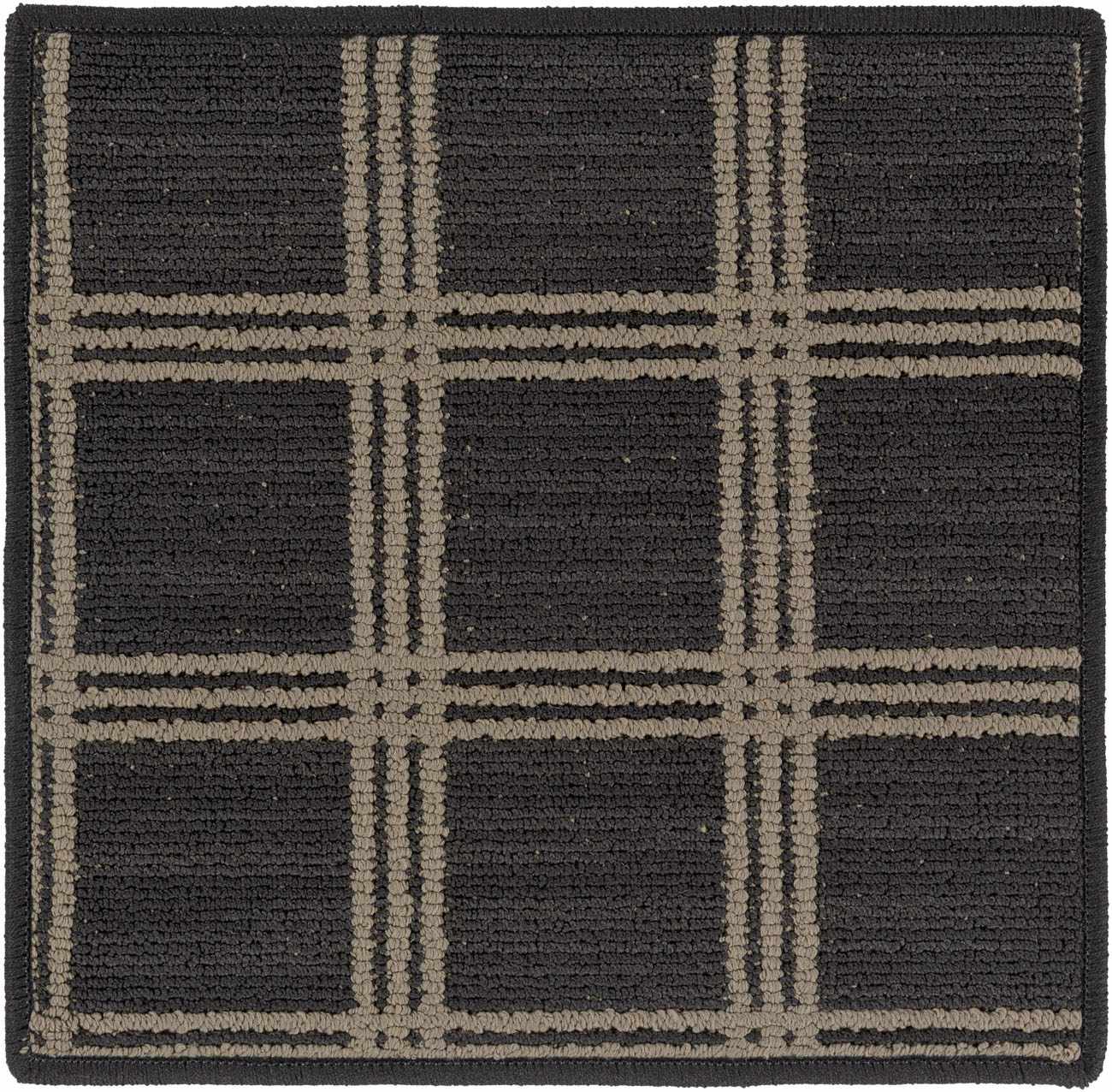 Custom Size Oretha Charcoal Checkered Runner Rug