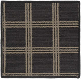 Custom Size Oretha Charcoal Checkered Runner Rug