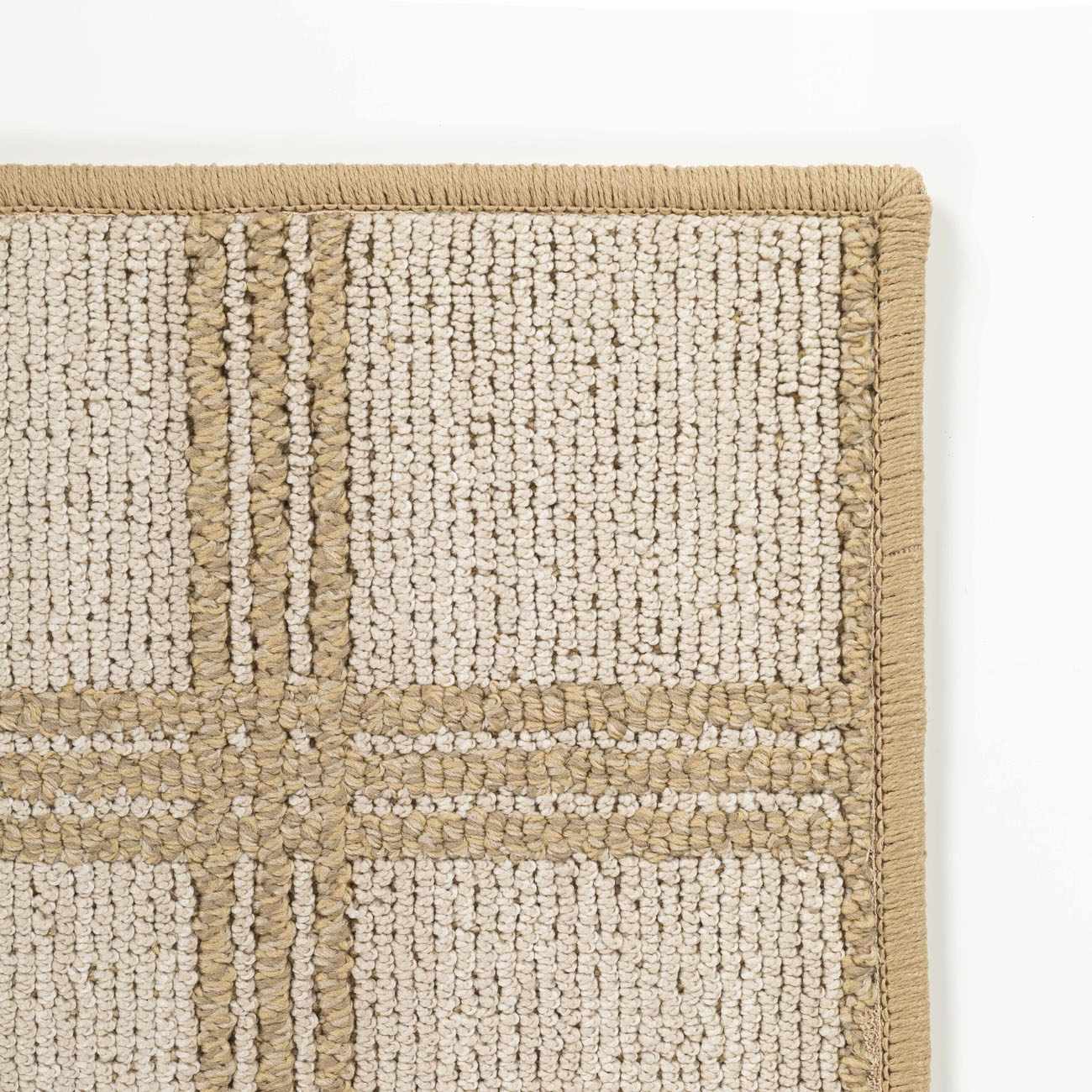 Custom Size Oretha Cream Checkered Runner Rug