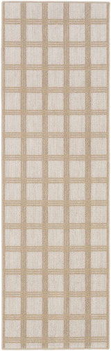 Custom Size Oretha Cream Checkered Runner Rug
