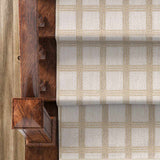 Custom Size Oretha Cream Checkered Runner Rug