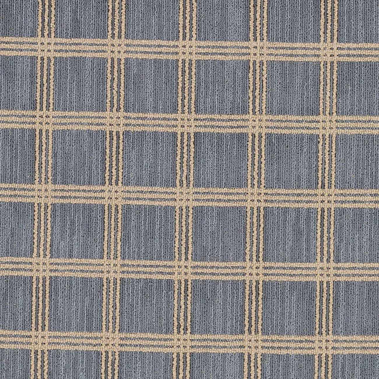 Custom Size Oretha Light Blue Checkered Runner Rug