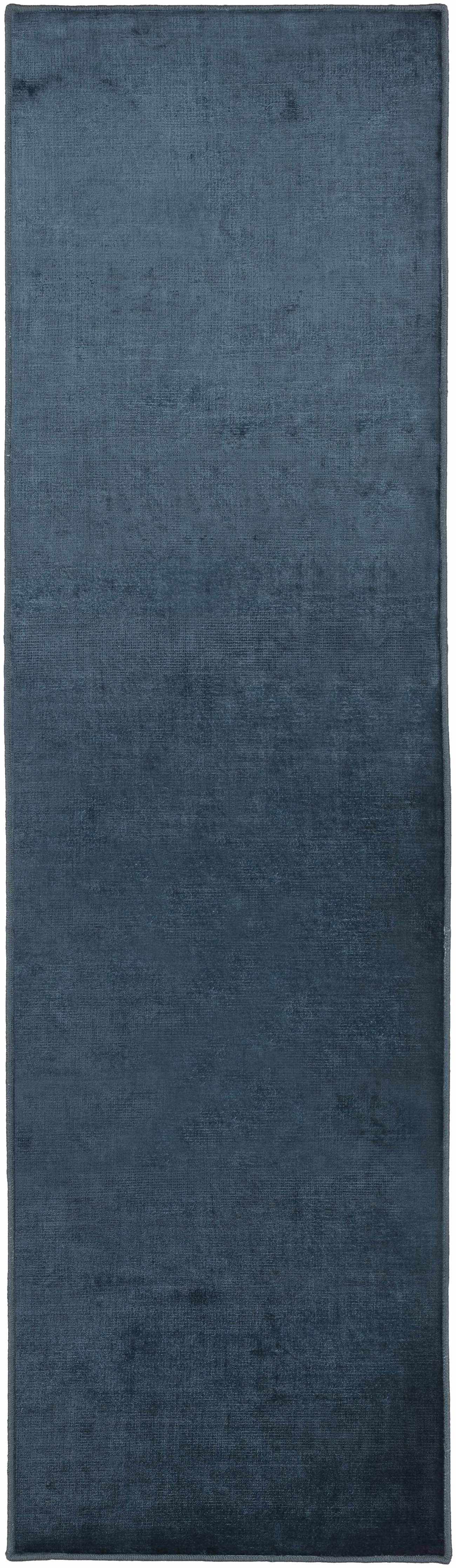 Custom Size Pamela Dark Blue Hand Loomed Runner Rug