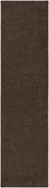Custom Size Pamela Dark Brown Hand Loomed Runner Rug
