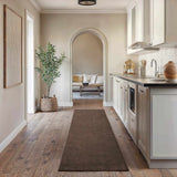 Custom Size Pamela Dark Brown Hand Loomed Runner Rug