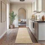 Custom Size Pamela Beige Hand Loomed Runner Rug