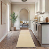 Custom Size Pamela Ivory Hand Loomed Runner Rug