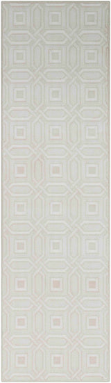 Custom Size Patrick Off White Geometric Runner Rug