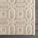 Custom Size Patrick Beige Geometric Runner Rug