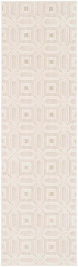 Custom Size Patrick Beige Geometric Runner Rug