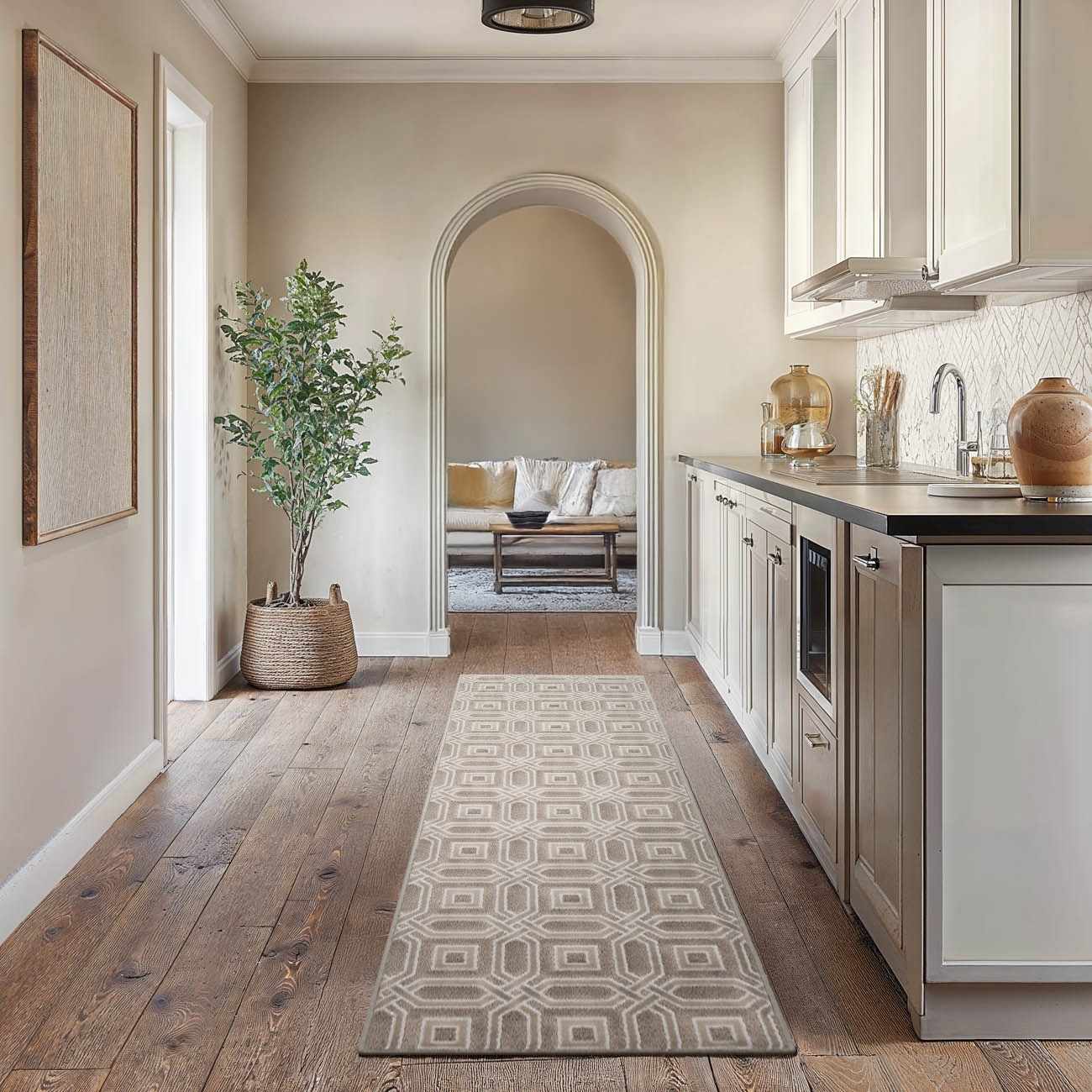 Custom Size Patrick Brown Geometric Runner Rug