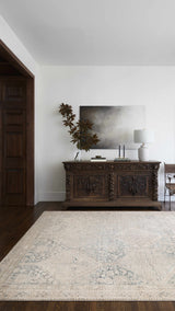 Sample Marlene Medallion Beige & Blue Area Rug - Livabliss x Becki Owens