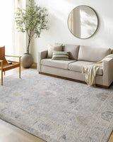 Sample Marlene Damask Cream & Blue Area Rug - Livabliss x Becki Owens