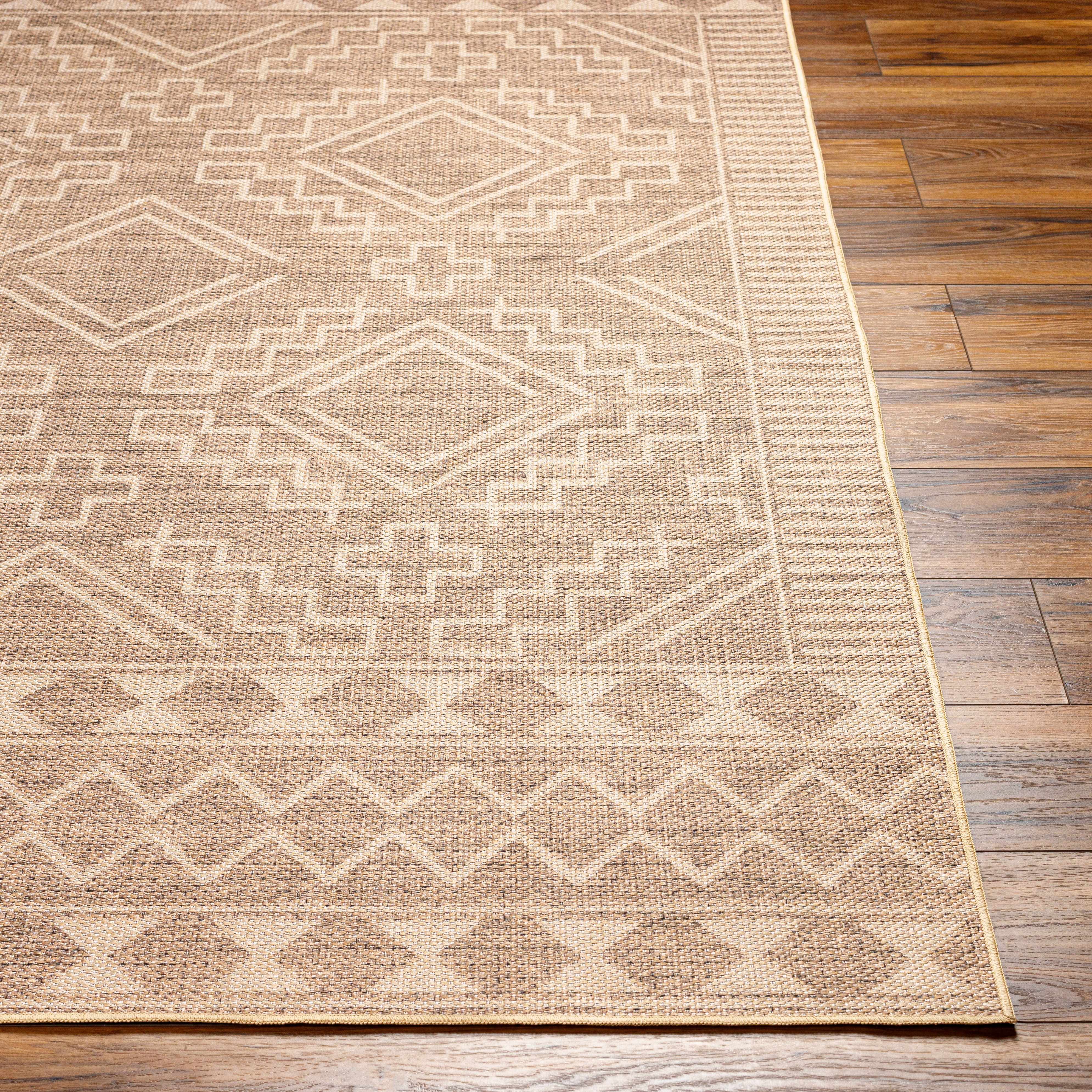 Halle Beige Washable Runner Rug