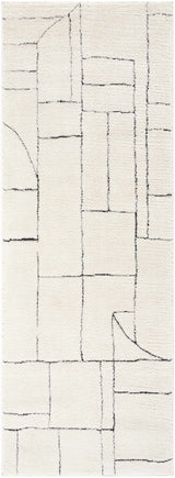 Keats Black & White Runner Rug - Clearance