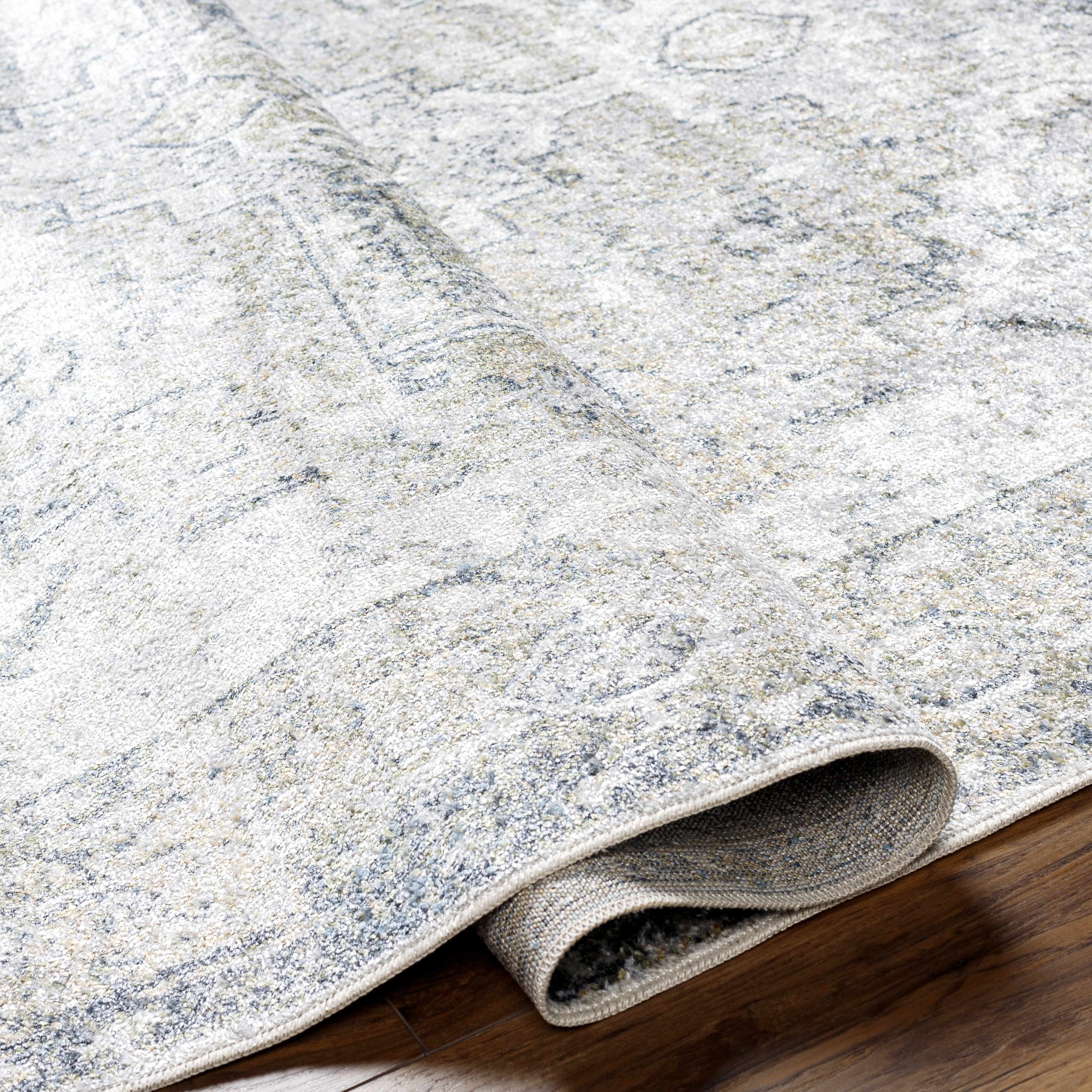 Olive Hera Washable Runner Rug