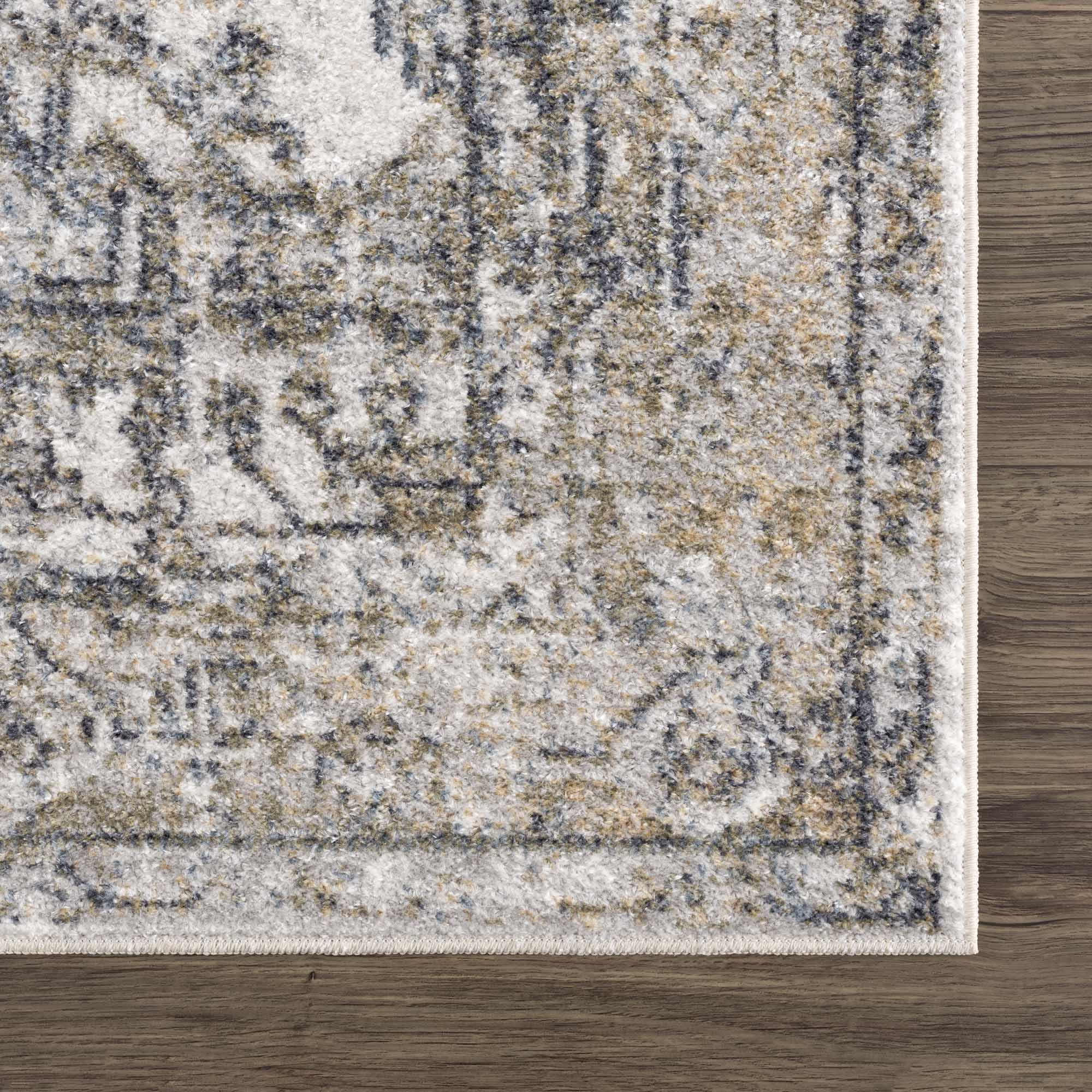 Olive Hera Washable Runner Rug