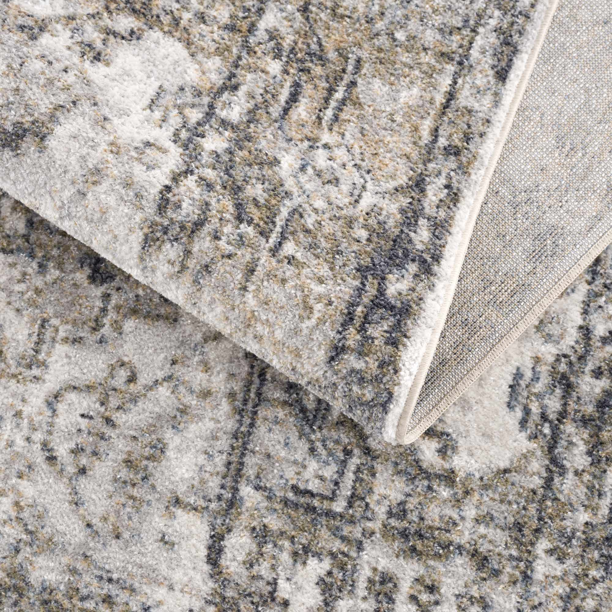 Olive Hera Washable Runner Rug