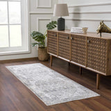 Olive Hera Washable Runner Rug