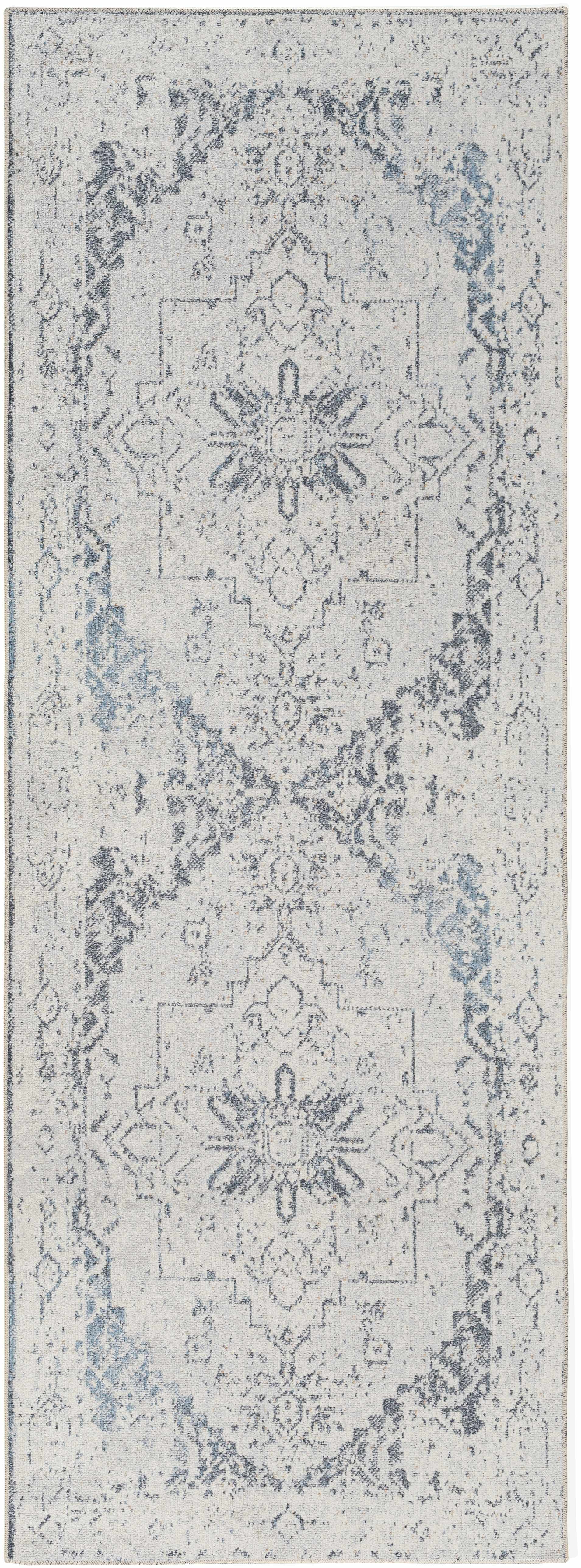 Ivory Hera Washable Runner Rug