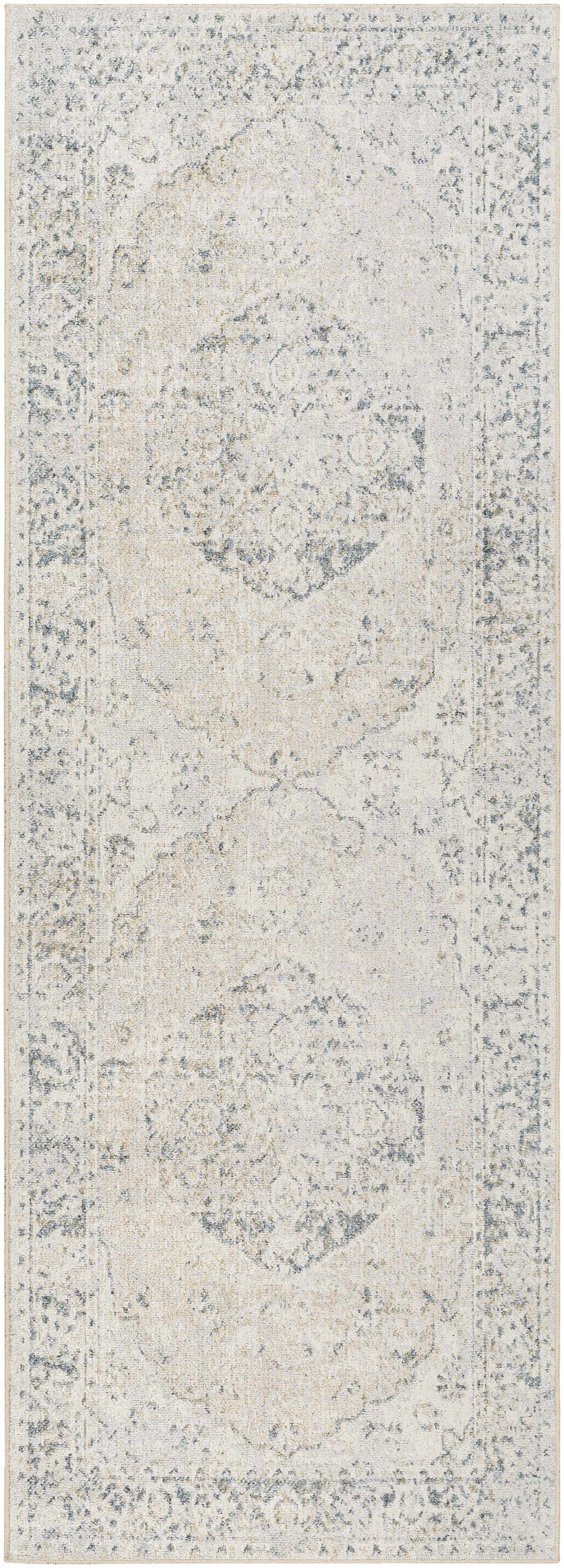 Rudo Cream Washable Runner Rug