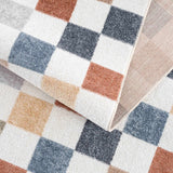 Alie Colorful Checkered Washable Runner Rug