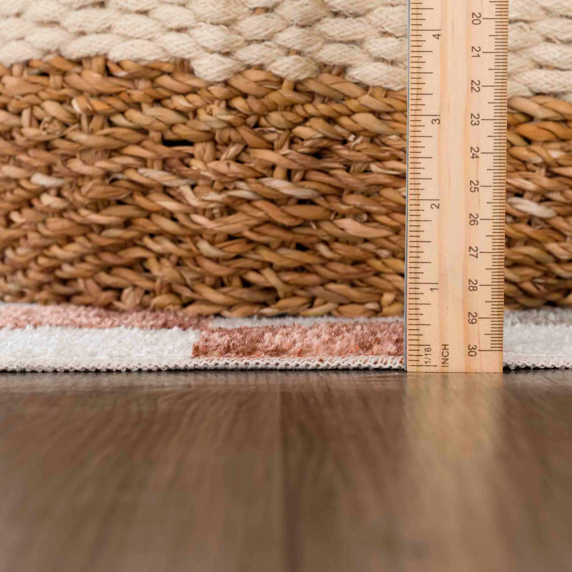 Alie Colorful Checkered Washable Runner Rug