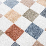 Alie Colorful Checkered Washable Runner Rug