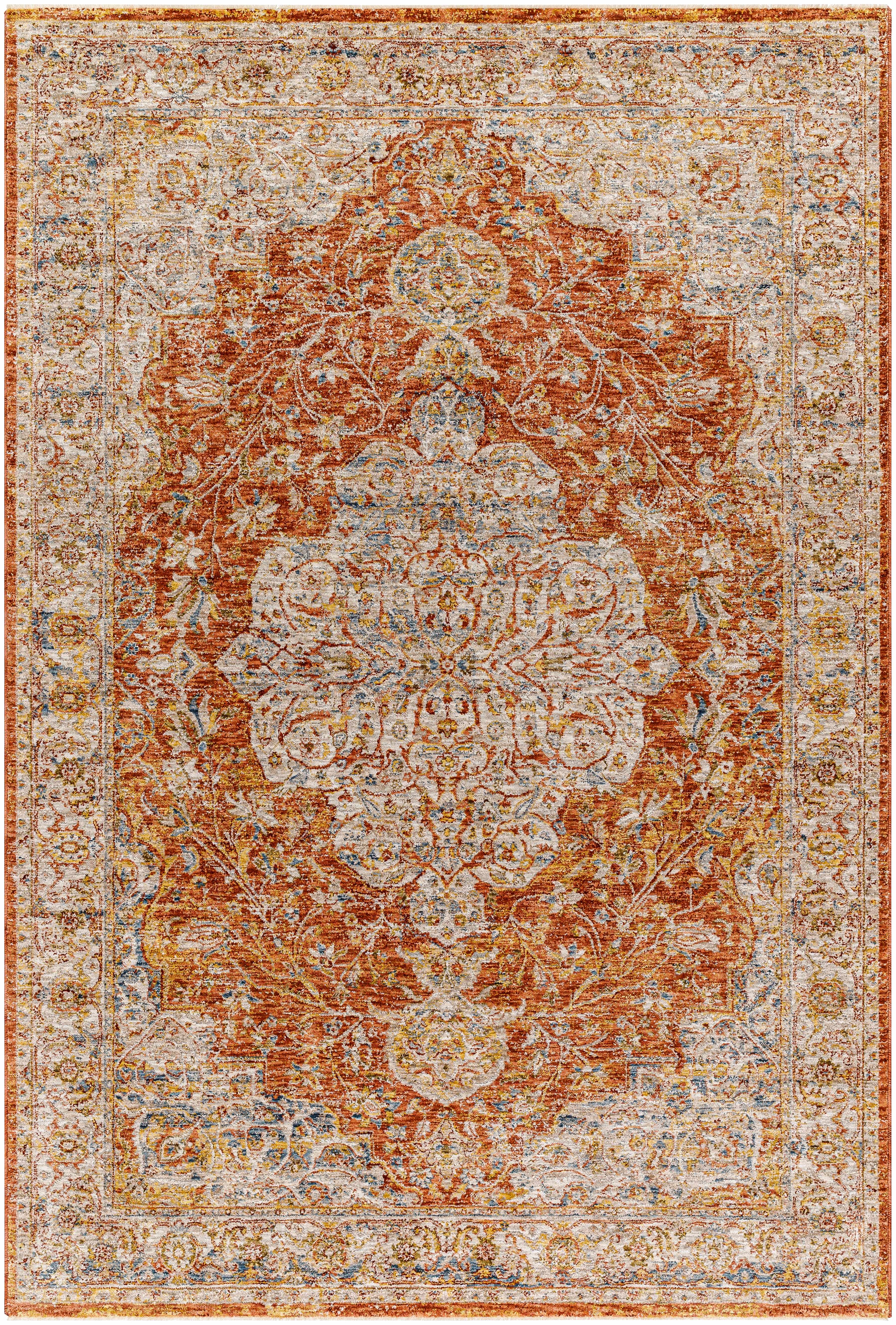 Sample Aman Rust Area Rug