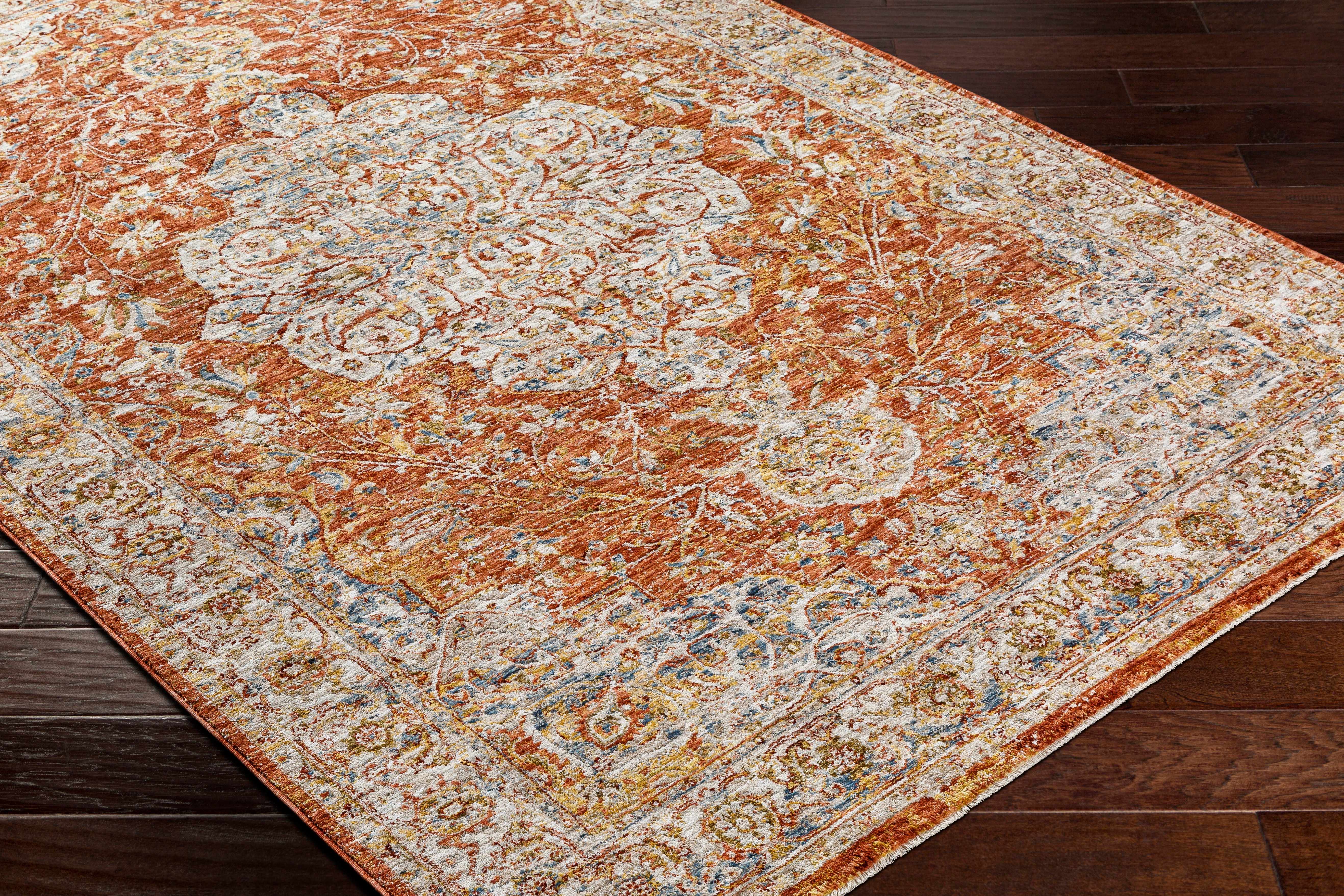 Aman Rust Runner Rug