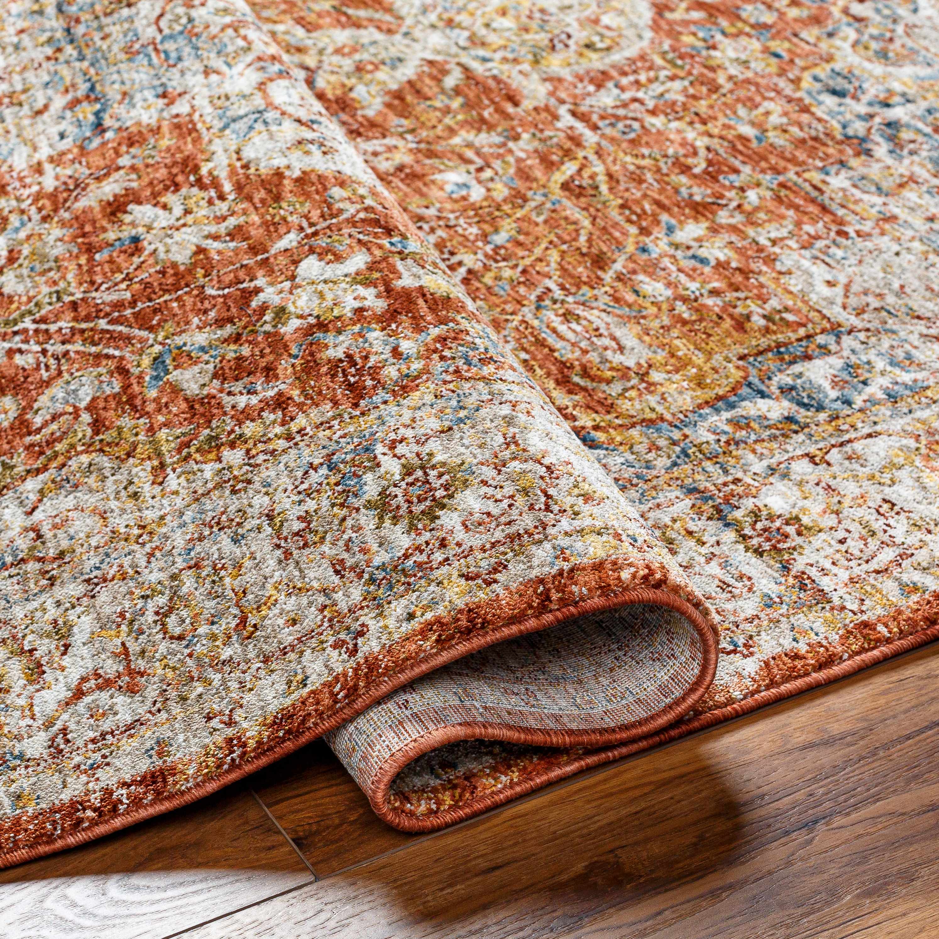 Aman Rust Runner Rug