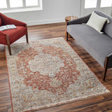 Aman Rust Runner Rug