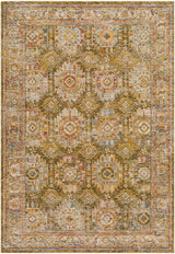 Crescentia Green Runner Rug