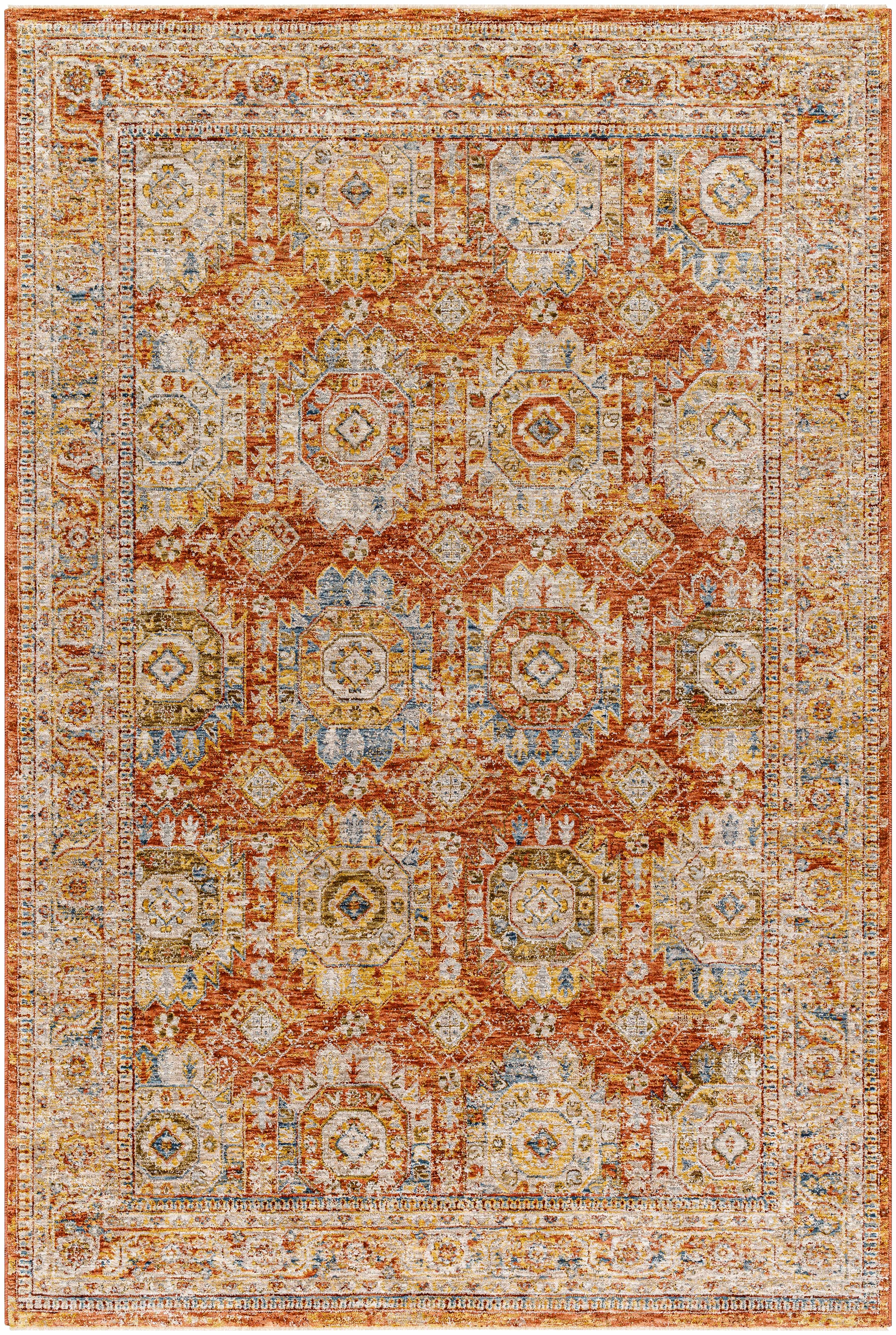 Crescentia Rust Runner Rug