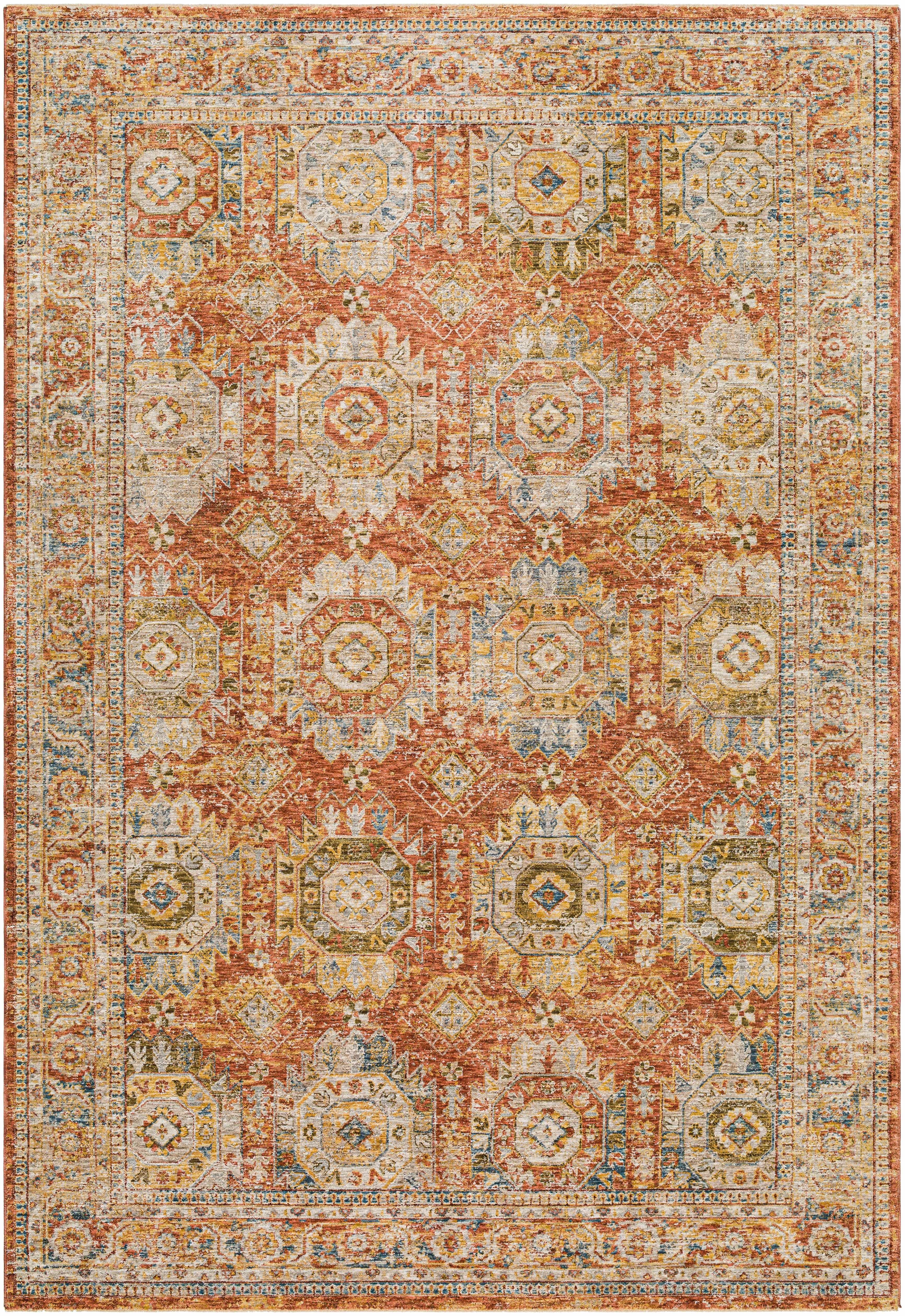 Crescentia Rust Runner Rug