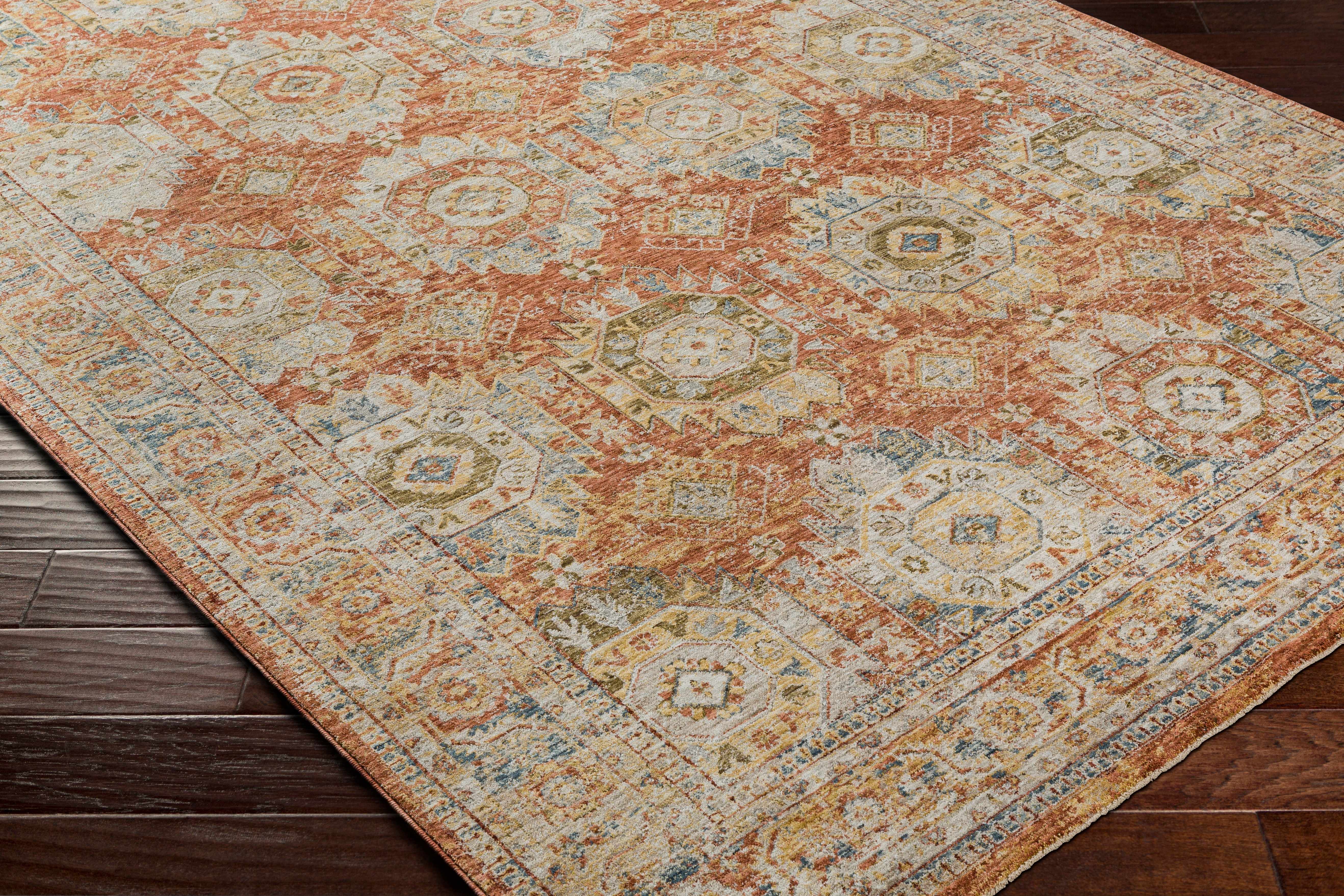 Crescentia Rust Runner Rug